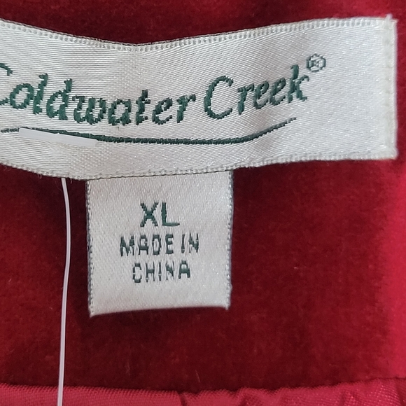 Coldwater Creek Rich Red Velvet Blazer - Picture 6 of 11